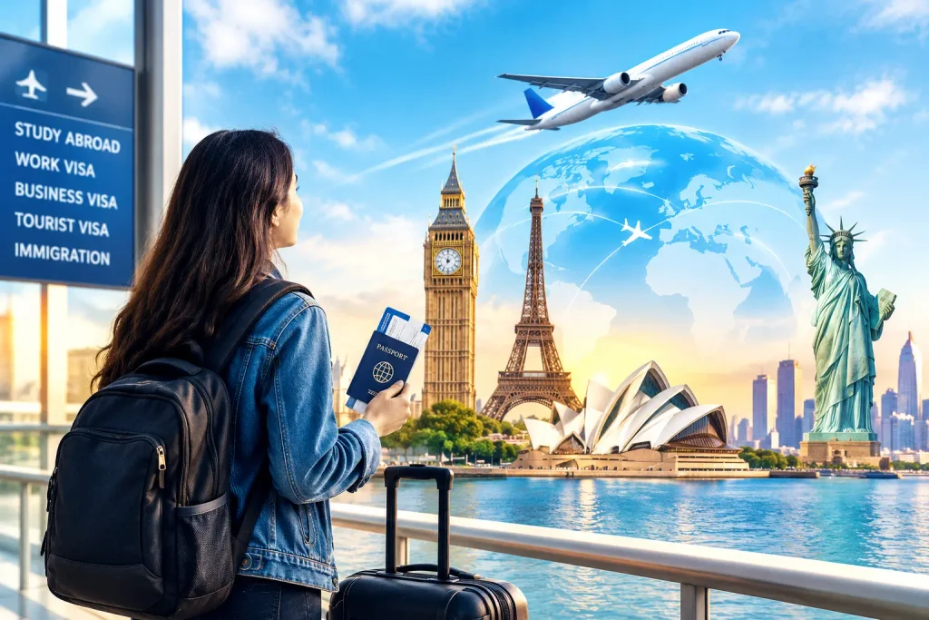 Students exploring study abroad opportunities